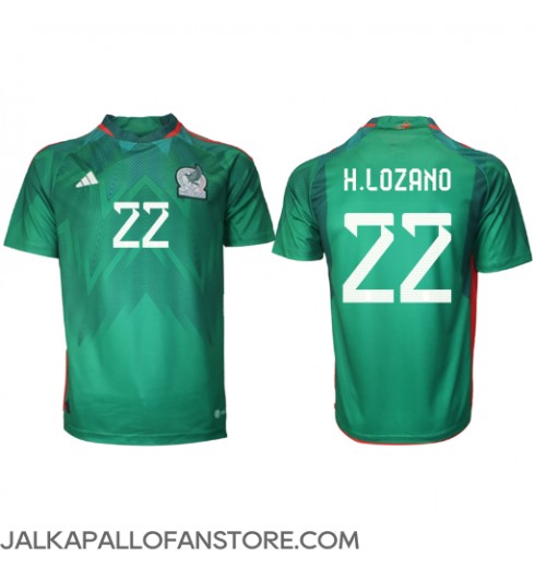 Meksiko Hirving Lozano #22 Kotipaita MM-kisat 2022 Lyhythihainen